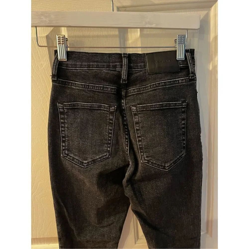 Everlane Black Button Fly High Rise Ankle Skinny Jeans sz 25 EUC - Picture 5 of 8